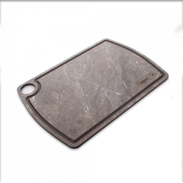 Набор из 3-х разделочных досок на подставке, мрамор темный, в подарочной упаковке, композитный материал, Fashion ComposeEat