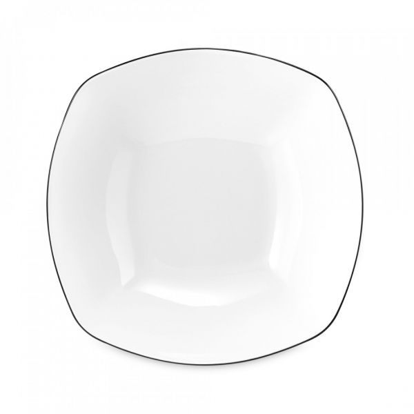 Сервиз обеденный на 6 персон, 20 предметов, фарфор, Lido Black Line, 10826DS20 square, SELTMANN