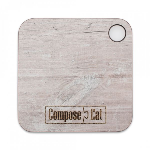 Подставка под бокал/кружку 10х10 см, дуб светлый, композитный материал, ProFashion ComposeEat