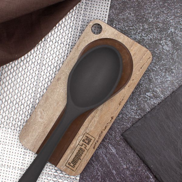 Подставка кухонная под ложку 20х10 см, травертин капучино, ProFashion ComposeEat