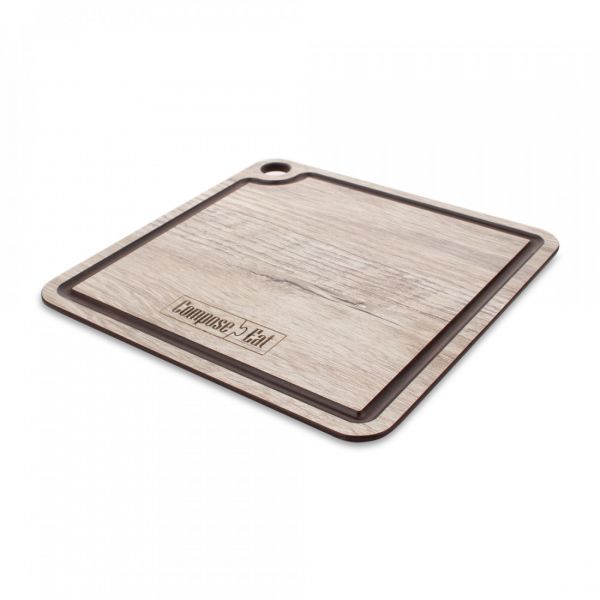 Набор сервировочных досок 3 шт, на подставке, дуб светлый, композитный материал, ProFashion ComposeEat
