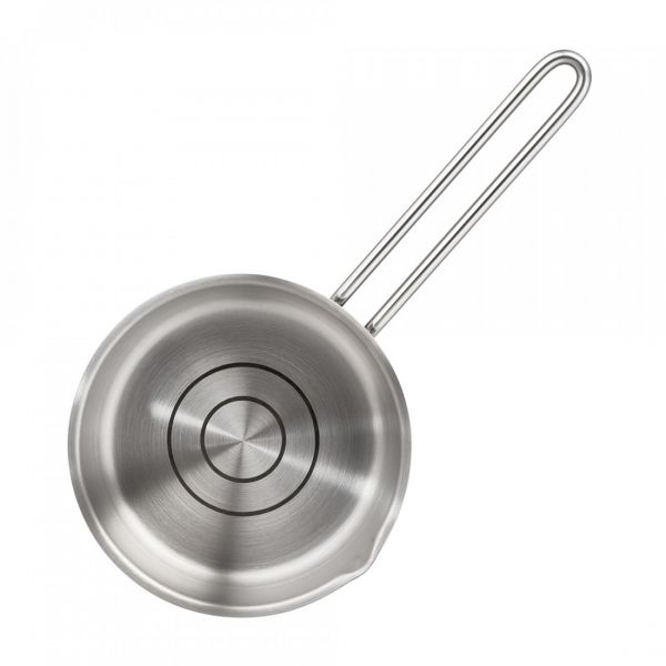 Набор посуды из 6 предметов для индукционных плит, 3 кастрюли, 1 ковш, 3 стеклянные крышки, нержавеющая сталь, черный, Twice Select, 41400, ELO