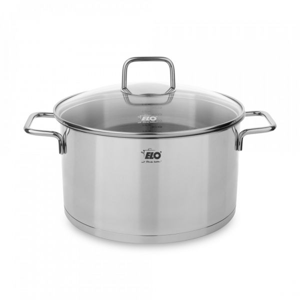 Набор посуды 8 предметов: 3 кастрюли, 1 ковш, 1 ковш для молока, 3 стеклянные крышки, Citrin ELO