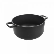 Кастрюля с антипригарным покрытием 20 см, 3.5 л, литой алюминий, черный, Supreme, 25.20, OLYMPIA