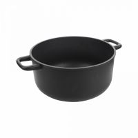 Кастрюля с антипригарным покрытием 20 см, 3.5 л, литой алюминий, черный, Supreme, 25.20, OLYMPIA