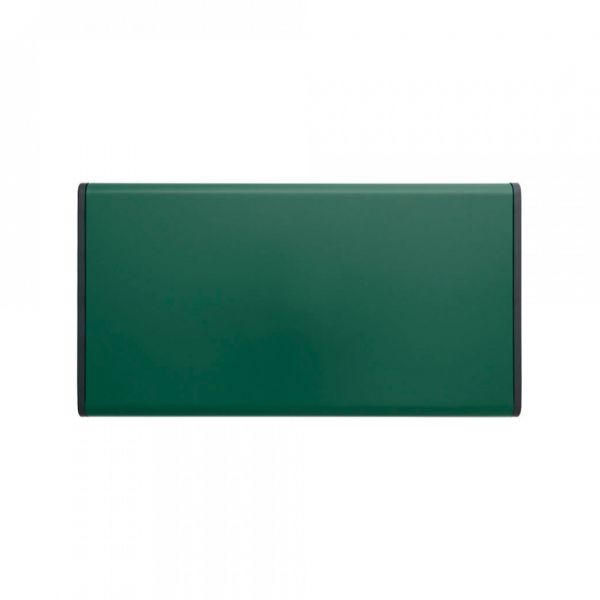 Хлебница с откидной крышкой 46.5x25x18.7 см, нержавеющая сталь, пластик, зеленый, Fall Front BRABANTIA