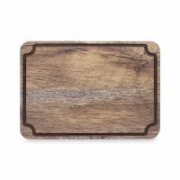 Доска для сервировки и нарезки с желобом, 29x20 см, дуб мореный, композитный материал, Surface, DSJ29200634KL6, ComposeEat