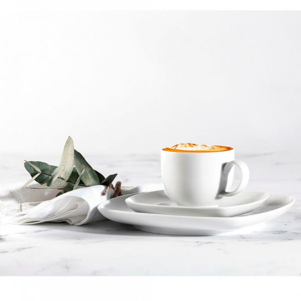 Блюдце квадратное 14.5х14.5 см, белый фарфор, Lido, 001.204069, SELTMANN