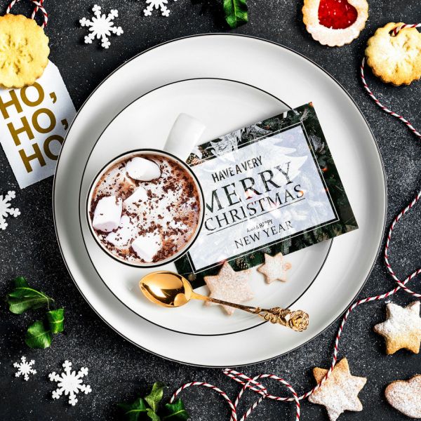 Сервиз обеденный на 6 персон, 20 предметов, фарфор, Lido Black Line, 10826DS20 round, SELTMANN