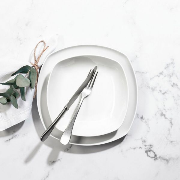 Тарелка десертная квадратная 20х20 см, белый фарфор, Lido, 001.198897, SELTMANN