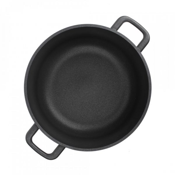 Кастрюля с антипригарным покрытием 24 см, 5.3 л, литой алюминий, черный, Supreme, 25.24, OLYMPIA