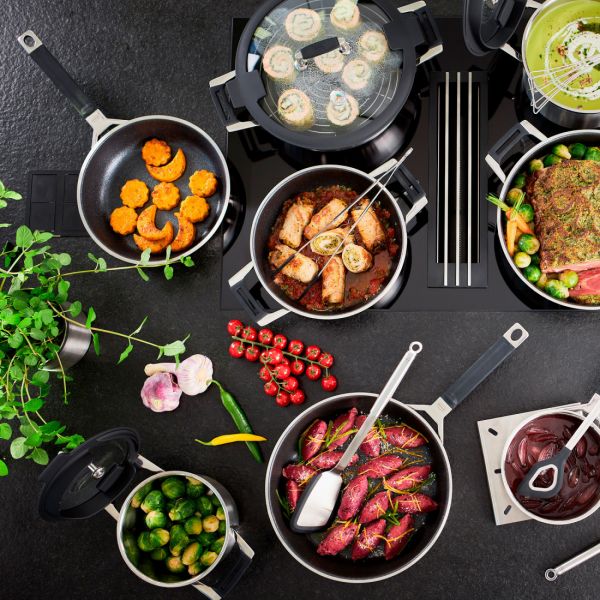 Сковорода без крышки 28 см Silence PRO, нержавеющая сталь с антипригарным покрытием, 91972 Roesle, ROESLE