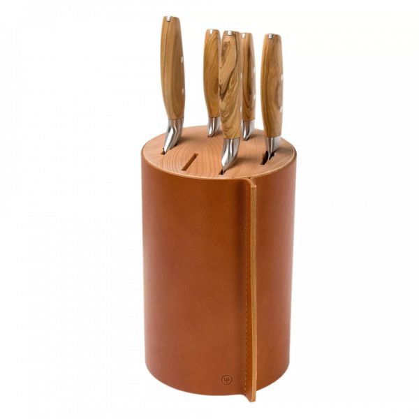 Набор кухонных ножей 5 шт, в дизайнерской подставке из бука, Amici, 1091370501, WUESTHOF
