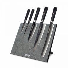 Набор кухонных ножей 5 шт на магнитной подставке, Black Damascus, HC/HEXA-0416-SET, HEIMCUT