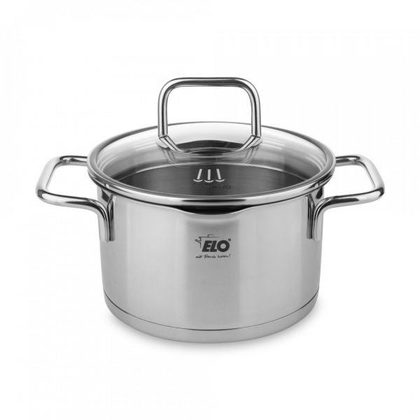 Набор посуды 7 предметов: 3 кастрюли, 1 ковш, 3 стеклянные крышки, Smart Steam ELO