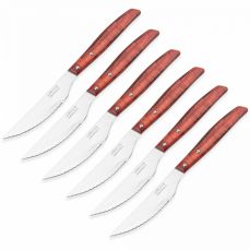 Набор столовых ножей для стейка, 6 штук, рукоять прессованное дерево, Steak Knives, 377100, ARCOS