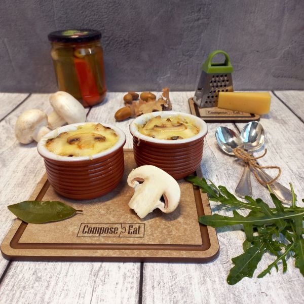 Подставка под горячее/доска для сервировки 18х18 см, порфир кремовый, Fashion ComposeEat