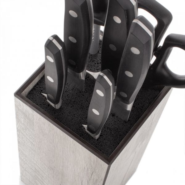 Подставка универсальная для кухонных ножей, 11x11x24 см, дуб светлый, композитный материал, Fashion, PDN110523LS6, ComposeEat