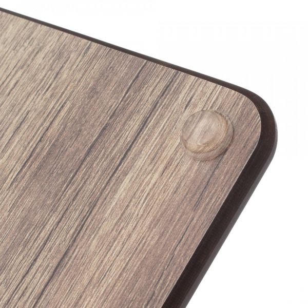 Доска для сервировки и нарезки с желобом 18x18 см, дуб мореный, композитный материал, Surface, DSJ1740634KL6, ComposeEat