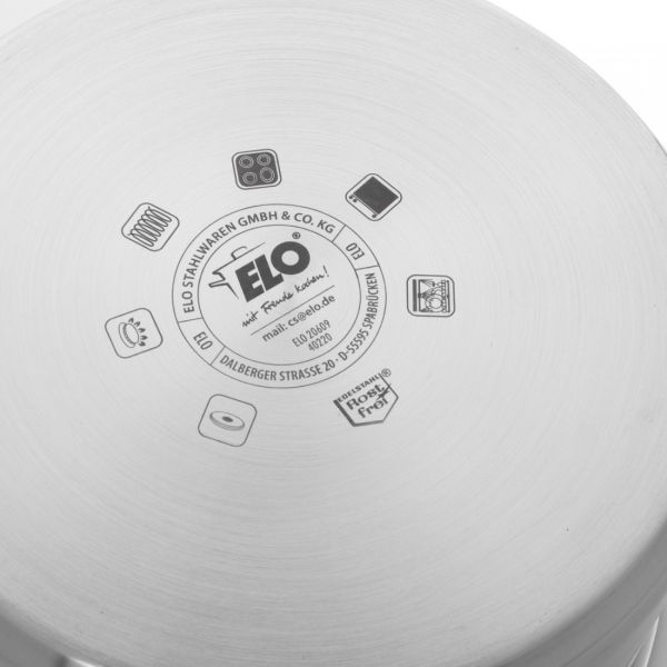 Кастрюля со стеклянной крышкой 20 см, 3 л, нержавеющая сталь, Profi Duo Therm, 40220, ELO