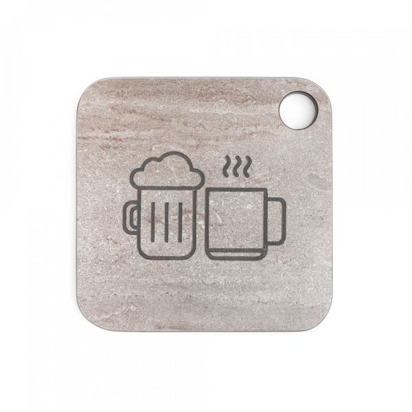 Подставка для чашки 10х10 см, травертин капучино, Fashion ComposeEat