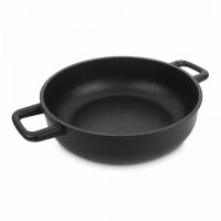 Сотейник с двумя ручками для индукционных плит с антипригарным покрытием 24 см, литой алюминий с алмазным порошком, черный, Diamant Plus, 413.24, OLYMPIA