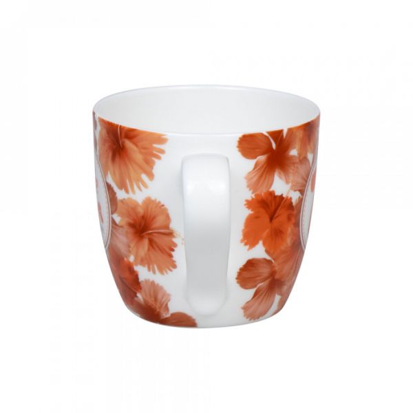 Кружка «Время чаепития - Гибискус» 425 мл, фарфор, белый, оранжевый, 11 2 057 2870, KOENITZ