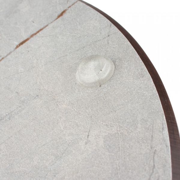 Доска круглая для нарезки и сервировки с желобом, 24 см, мраморный Грейс, композитный материал, Fashion, DRKJ240435KL6, ComposeEat