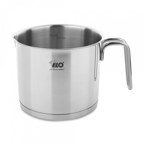 Набор посуды 8 предметов: 3 кастрюли, 1 ковш, 1 ковш для молока, 3 стеклянные крышки, Citrin ELO