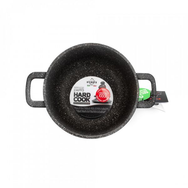 Кастрюля для индукционных плит с антипригарным покрытием 20 см, 3.5 л, литой алюминий, Hard Cook Induction, 205.20IND, OLYMPIA