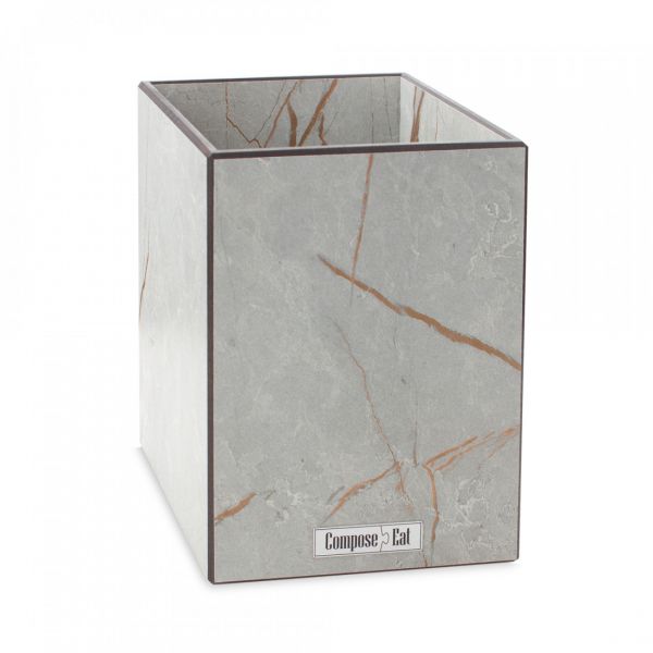 Подставка для кухонных принадлежностей, универсальная, 12x17 см, мраморный Грейс, композитный материал, Fashion, PDG120435KL6, ComposeEat