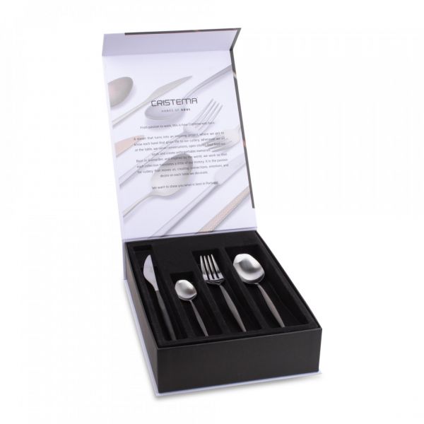 Набор столовых приборов на 6 персон 24 предмета Rabat, сталь/черный, PEP-19300-24LECBLK, CRISTEMA