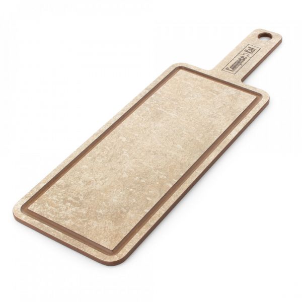 Доска композитная с желобом для сервировки и подачи 36х12см, порфир кремовый, Fashion ComposeEat