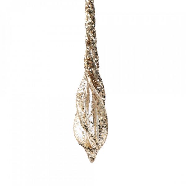 Игрушка елочная 25 см, 2 шт, стекло, шампань, Сосулька, Event
