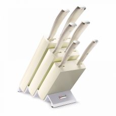 Набор кухонных ножей 6 предметов в подставке, Ikon Cream White, WUESTHOF, Золинген