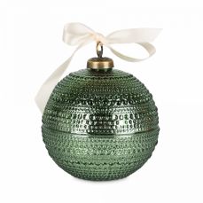 Шкатулка Шар, 13х11 см, 180 мл, стекло Р/металл, зеленая, Сhristmas time