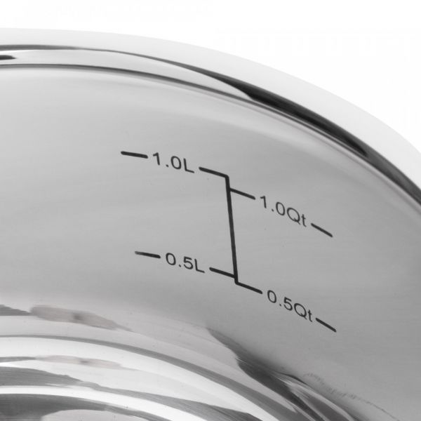 Ковш со стеклянной крышкой 16 см, 1.1 л, нержавеющая сталь, Profi Duo Therm, 40416, ELO