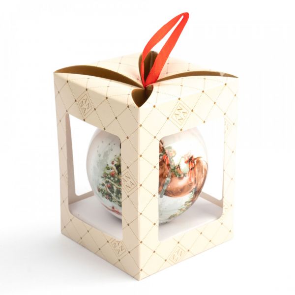 Игрушка елочная 7 см, пенопласт, шар, Лошадка, Bright horse
