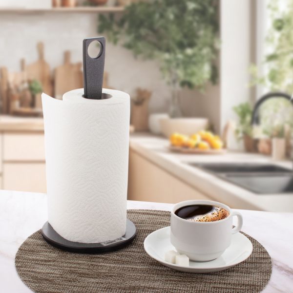 Держатель для бумажного полотенца 31x15 см, настольный, мрамор черный, композитный материал, Elegance ComposeEat