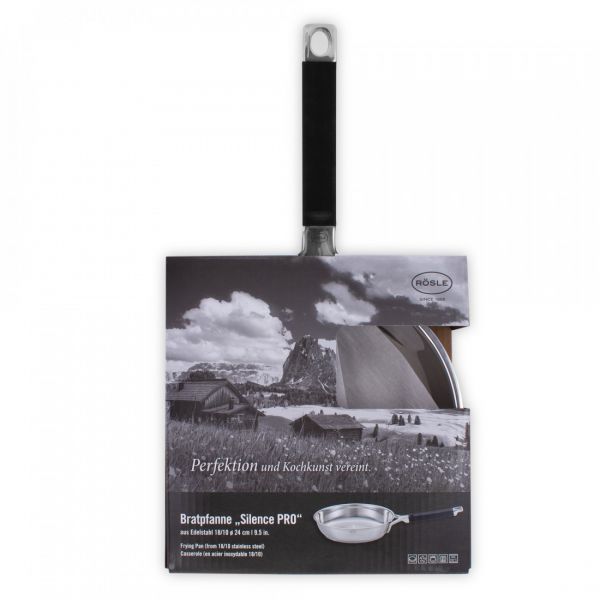 Сковорода 24 см, нержавеющая сталь, Silence PRO, 910949, ROESLE