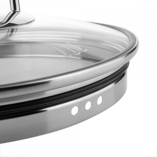 Набор посуды 7 предметов: 3 кастрюли, 1 ковш, 3 стеклянные крышки, Smart Steam ELO