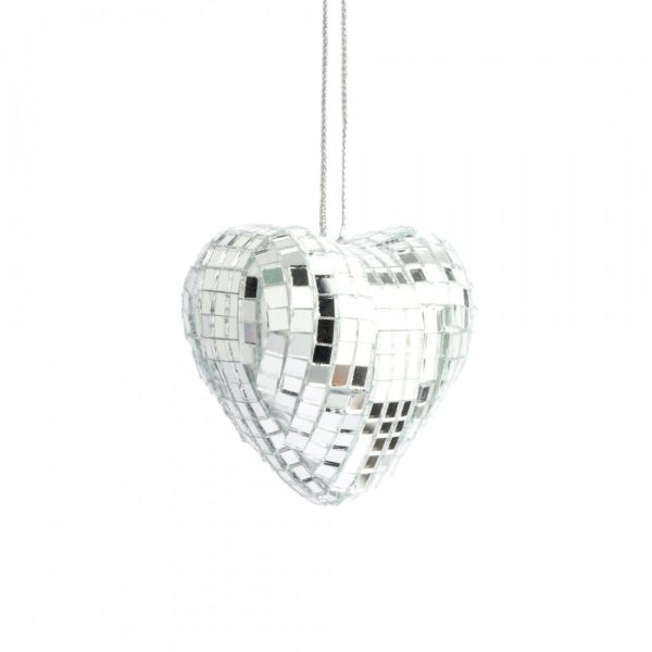 Игрушка елочная 3х5 см, пенопласт/стекло, Сердце, Event
