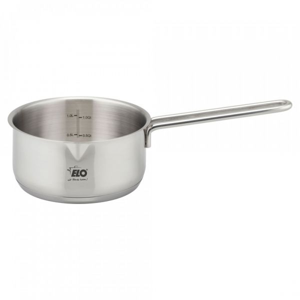 Набор посуды из 6 предметов для индукционных плит, 3 кастрюли, 1 ковш, 3 стеклянные крышки, нержавеющая сталь, Twice Select, 41410, ELO