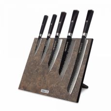 Набор кухонных ножей 5 шт на магнитной подставке, Black Damascus, HC/HEXA-0415-SET-2, HEIMCUT
