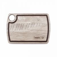 Доска разделочная композитная c желобом 22х15см, дуб светлый, Fashion, DRJ22150523LS6, ComposeEat