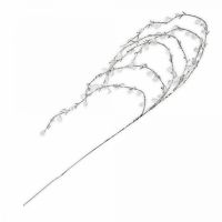 Ветка декоративная 1,1 м, акрил/бумага, серебристая, Кристальная ива, Event