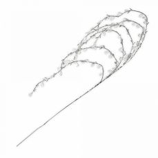 Ветка декоративная 1,1 м, акрил/бумага, серебристая, Кристальная ива, Event