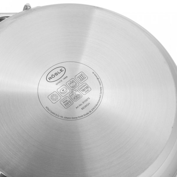 Сковорода 28 см, нержавеющая сталь, Silence PRO, 910975, ROESLE