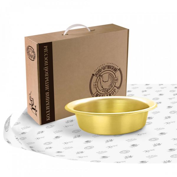 Таз 3 л латунный без ручки