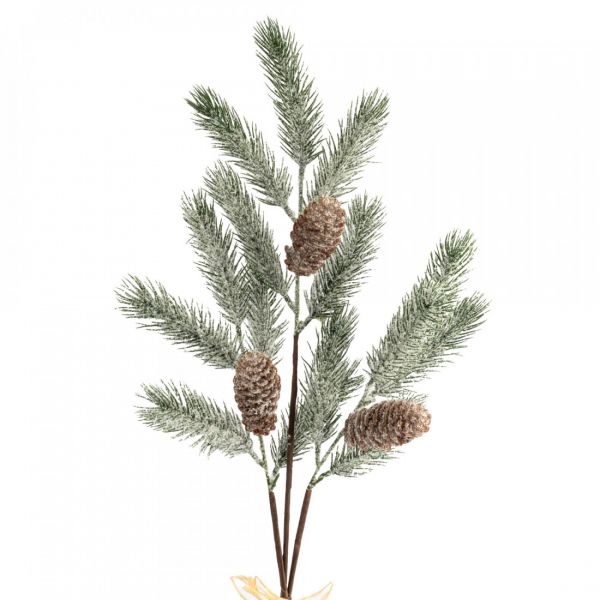Ветка декоративная 70 см, пластик/шишки, Шишки на ветке, Interior natural
